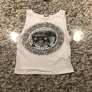 Forever 21 SMALL Elephant Graphic Crop Top